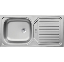 Spüle aus Edelstahl mit Abtropffläche