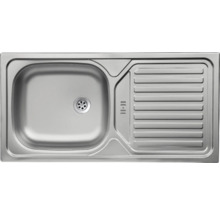 Spüle aus Edelstahl mit Abtropffläche