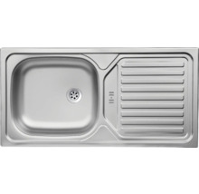 Spüle aus Edelstahl mit Abtropffläche