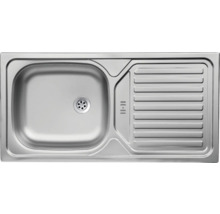 Spüle aus Edelstahl mit Abtropffläche