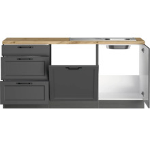 Küchenunterschrank mit Schubladen, Tür und Spüle