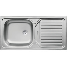 Spüle aus Edelstahl mit Abtropffläche