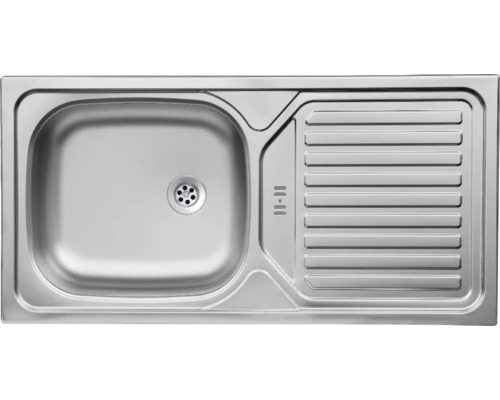 Spüle aus Edelstahl mit Abtropffläche