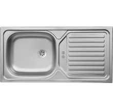 Spülbecken aus Edelstahl mit Abtropffläche