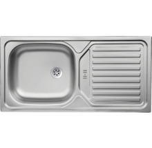 Spüle aus Edelstahl mit Abtropffläche