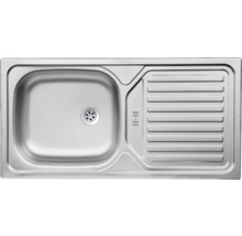 Spüle aus Edelstahl mit Abtropffläche