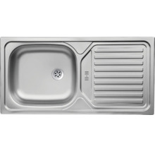 Spüle aus Edelstahl mit Abtropffläche