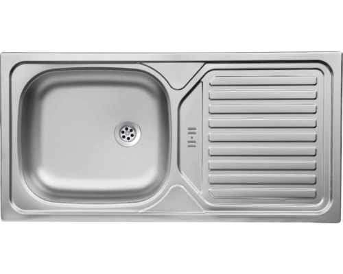 Spüle aus Edelstahl mit Abtropffläche