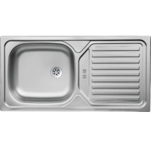 Spülbecken aus Edelstahl mit Abtropffläche