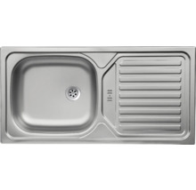 Spüle aus Edelstahl mit Abtropffläche