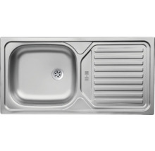 Spüle aus Edelstahl mit Abtropffläche