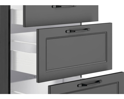 Detailaufnahme eines Schranks mit Schubladen