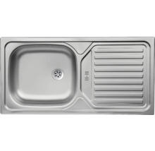 Spülbecken aus Edelstahl mit Abtropffläche