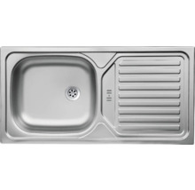 Spülbecken aus Edelstahl mit Abtropffläche