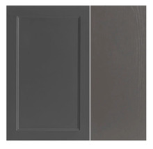 Küchenfront im Landhausstil und eine Küchenfront mit Holzstruktur