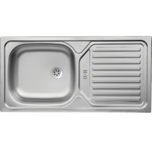 Spüle aus Edelstahl mit Abtropffläche