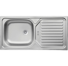 Spüle aus Edelstahl mit Abtropffläche