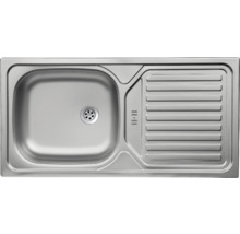 Spüle aus Edelstahl mit Abtropffläche