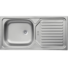 Spüle aus Edelstahl mit Abtropffläche