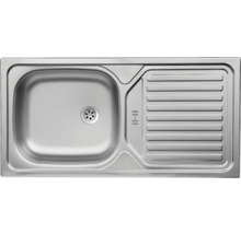 Spülbecken aus Edelstahl mit Abtropffläche