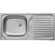 Spülbecken aus Edelstahl mit Abtropffläche