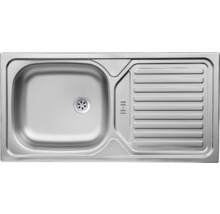 Spüle aus Edelstahl mit Abtropffläche