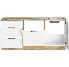 Küchenunterschrank mit Spüle, Schubladen und Tür