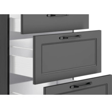 Detailaufnahme eines Schubladenelements mit mehreren Auszügen