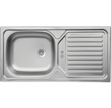 Spüle aus Edelstahl mit Abtropffläche