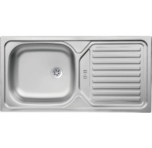 Spülbecken aus Edelstahl mit Abtropffläche