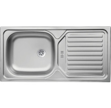 Spülbecken aus Edelstahl mit Abtropffläche