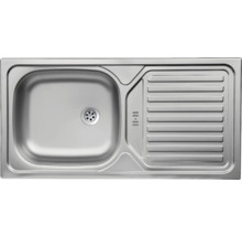 Spüle aus Edelstahl mit Abtropffläche