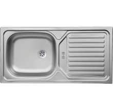 Spülbecken aus Edelstahl mit Abtropffläche