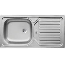 Spüle aus Edelstahl mit Abtropffläche