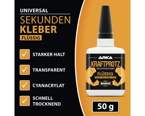 Universal Sekundenkleber, flüssig, 50 Gramm