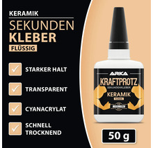 Keramik Sekundenkleber, 50 Gramm Flasche
