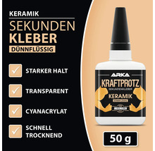 Keramik Sekundenkleber, dünnflüssig, 50 Gramm