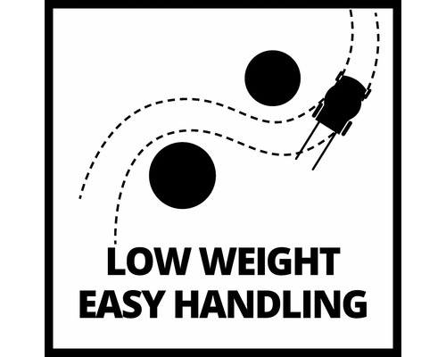 Symbol für geringes Gewicht und einfache Handhabung