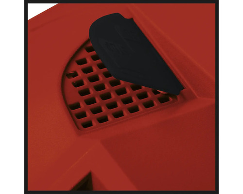 Detailaufnahme des Belüftungsgitters einer Werkzeugkiste