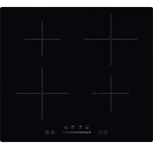 Schwarzes Induktionskochfeld mit vier Kochzonen