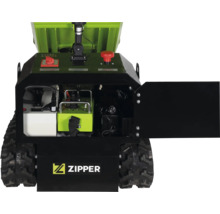 Zipper Logo auf einem Mini Dumper.