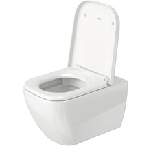 Wand-WC mit offenem Spülrand und hochgeklapptem WC-Sitz
