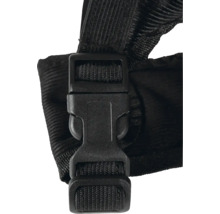 Schwarzer Gurtverschluss aus Kunststoff