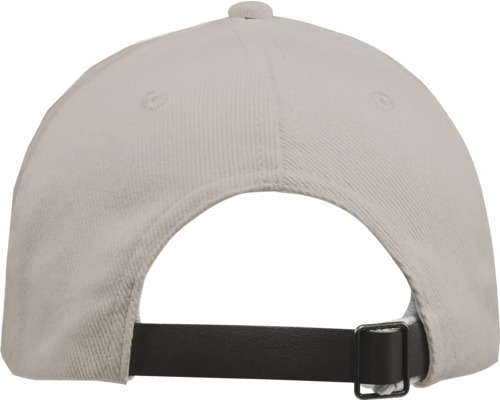 Rückansicht einer Cord-Baseballkappe mit verstellbarem Riemen