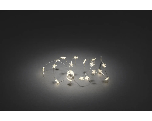 LED Lichterkette Konstsmide Sterne 1,03 m 20 LEDs Lichtfarbe warmweiß batteriebetrieben Stern Lichterkette für den Innenbereich
