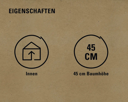 Eigenschaften: geeignet für den Innenbereich, 45 cm Baumhöhe