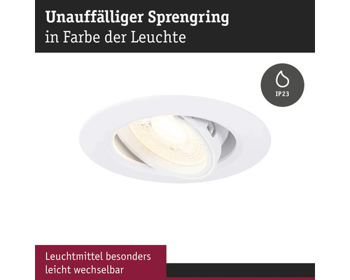 Einbaustrahler mit Leuchtmittel und Schutzart IP23