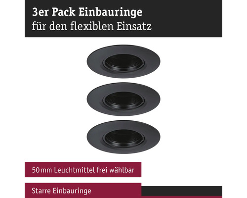 Dreierpack Einbauringe für flexible Anwendung