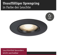 Schwarzer Deckeneinbaustrahler mit Schutzart IP23