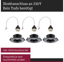 Drei Einbaustrahler mit GU10 Anschluss-Set